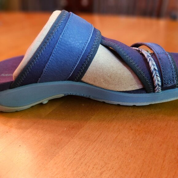 Women's Terran 4 Post Wrap Size 8 Medium Width Color: Sea (Blue) Preowned - Picture 5 of 9